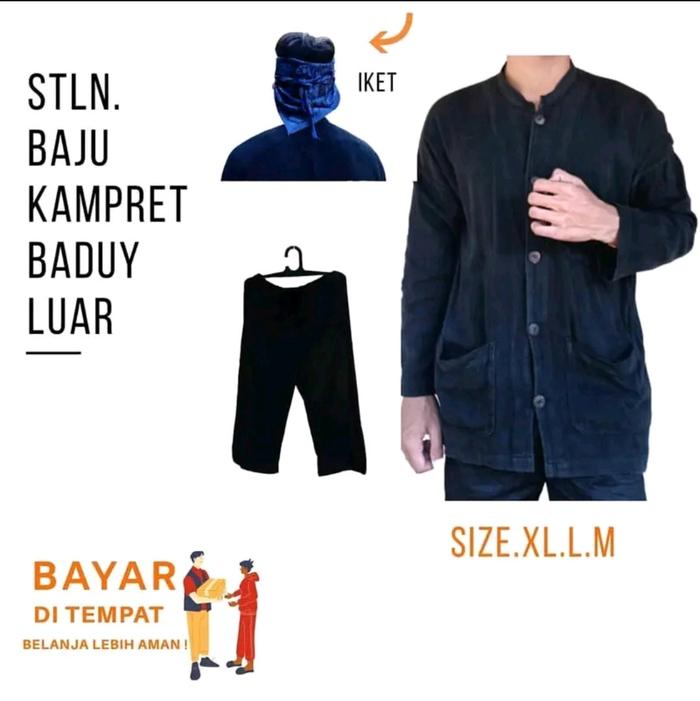 baju kampret kahs baduy bahan katun warna hitam