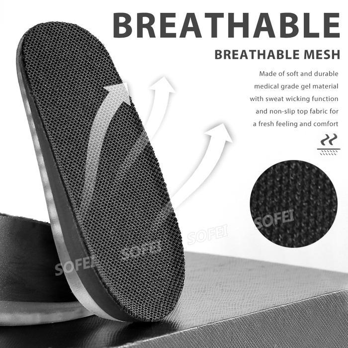 SPECIAL 【SOFEISTORE】Tinggi Badan Meningkat Bantalan Sepatu Setengah Bantalan Tumit Silikon Polos Unt