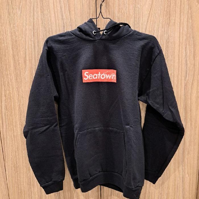 Jaket Hoodie Seatown Seattle Not Supreme Black Hitam Prelove Second Bekas Size S Small
