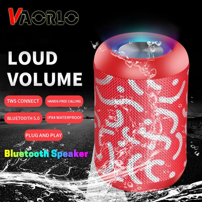 VAORLO Speaker Bluetooth Portabel, Pengeras Suara Bluetooth Luar