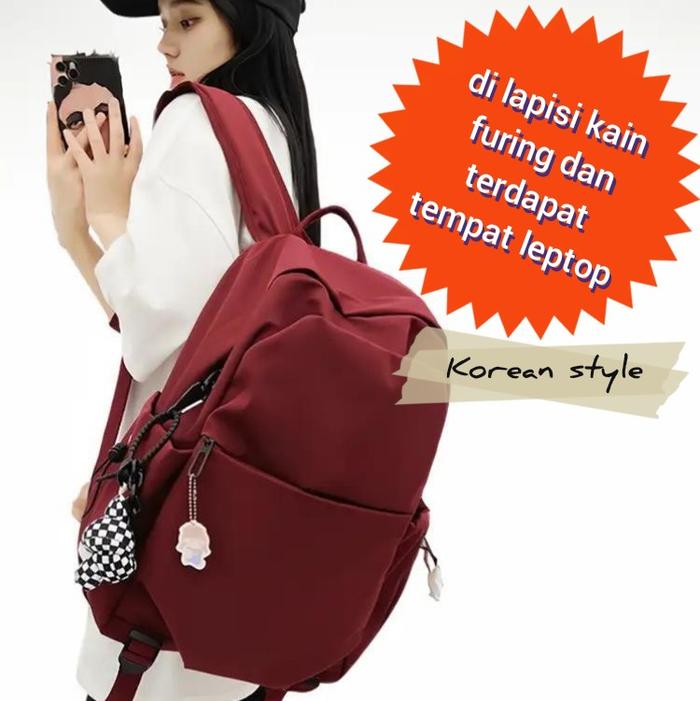 TAS RANSEL BACKPACK PRIA DAN WANITA KAREEN TR107 Tas ransel backpack pria wanita donatello gendong