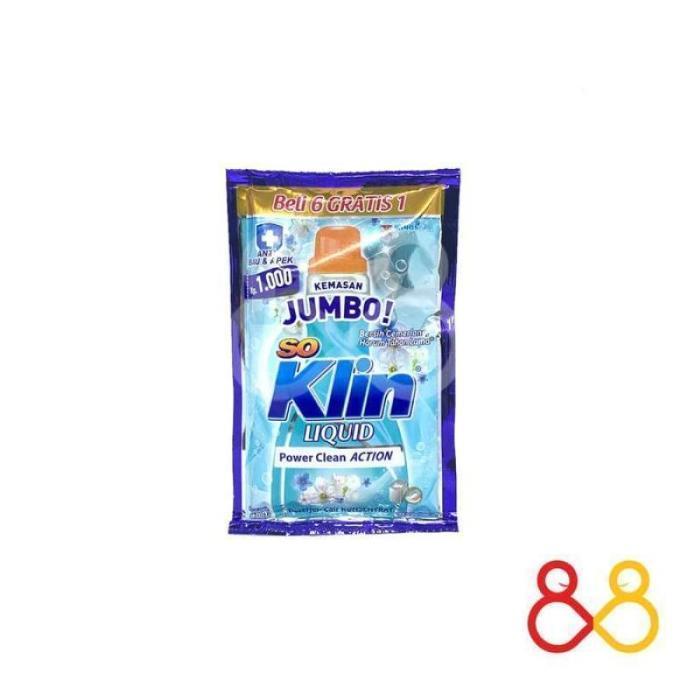 (Cooger) Soklin Liquid Jumbo Deterjen Cair Sachet Dus (Isi 5 Pak)