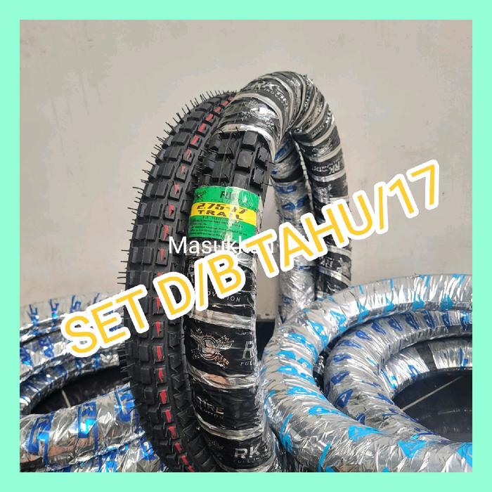 Set Ban Luar Depan Bepakang 250-275 Ring17 Tipetahu tubetipe All Motor Bebek Standart Supra mega pro