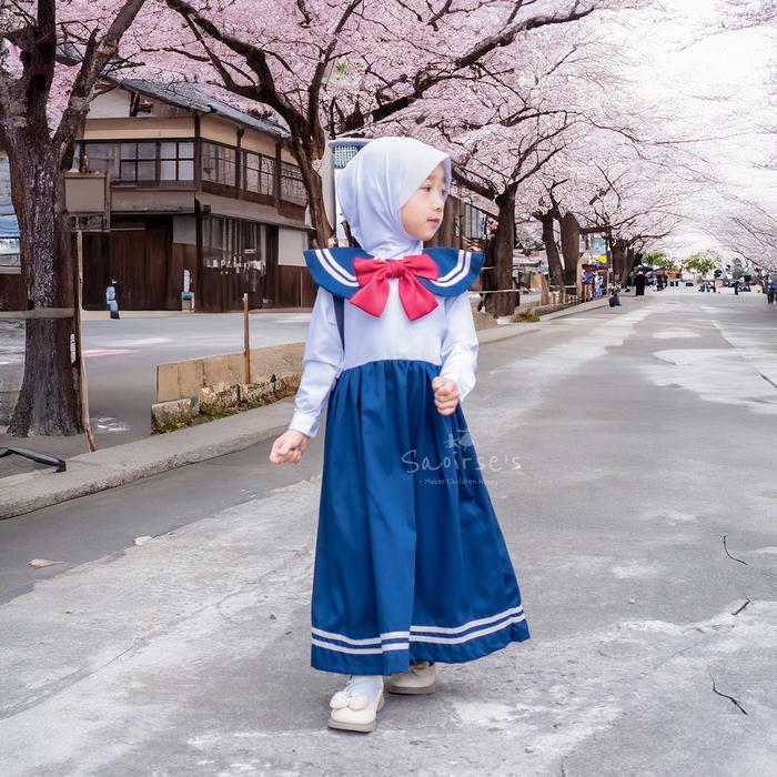 Saoirse'S Sailormoon Ii - Seragam Anak Tk/Paud Seifuku Sekolah Jepang Perempuan Gamis Dress Panjang