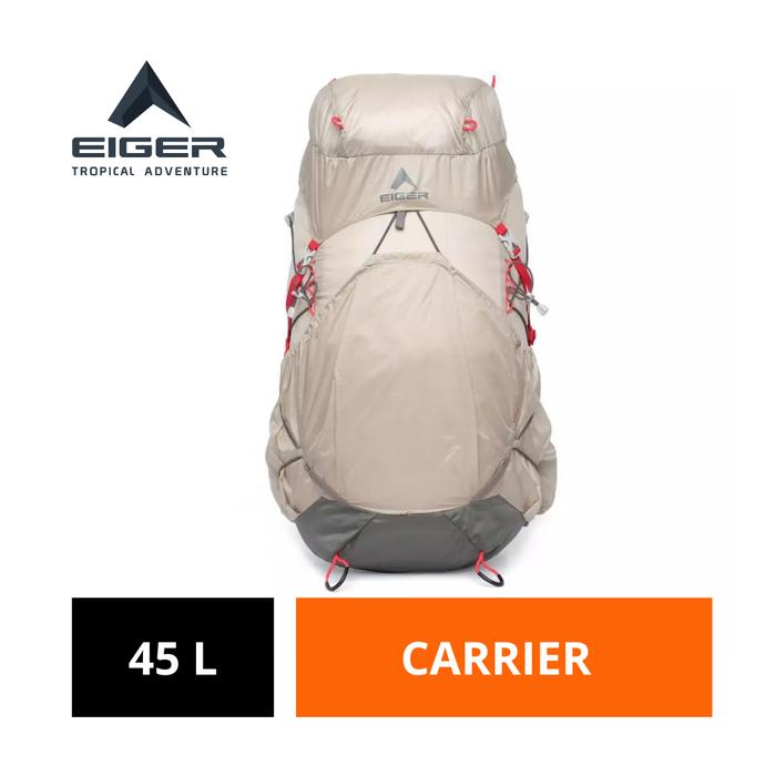 [BISA COD] Tas Gunung Pria Eiger Original 45 L Cream Nilon Hikehover 45 Cordura 2.0 Carrier Outdoor