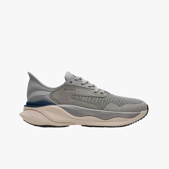 Clarks Clarks Pace Grey Original Sepatu Kasual Pria Leather