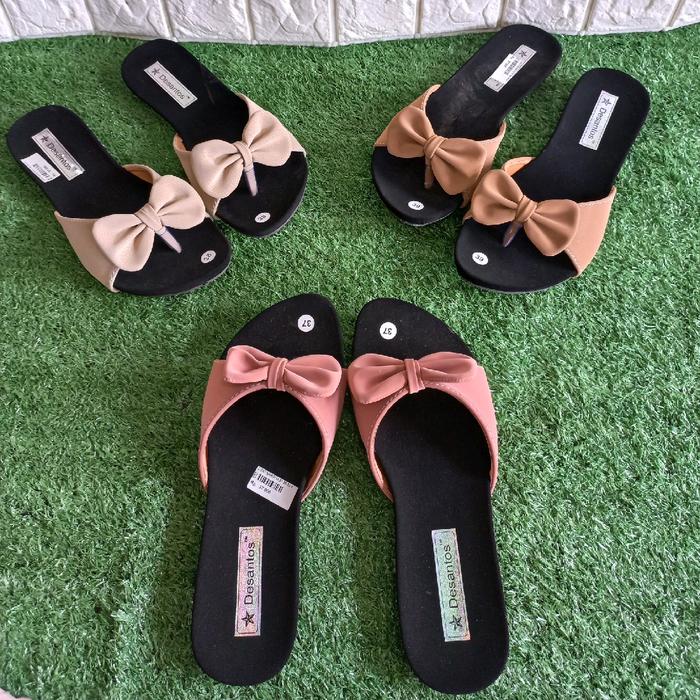 Sandal Desantos Pita Lucu Model Sandal Selop Dan Sandal Jepit. Sandal Cantik Sandal Kekinian Kode TB