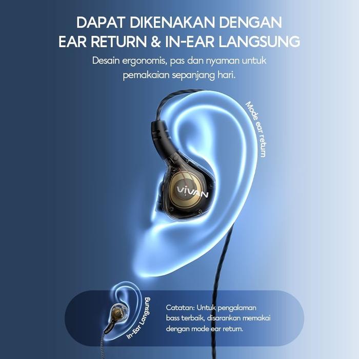 [HWARTZ] VIVAN Q17 headset in ear stereo powerfull bass wired headset garansi resmi 1 tahun