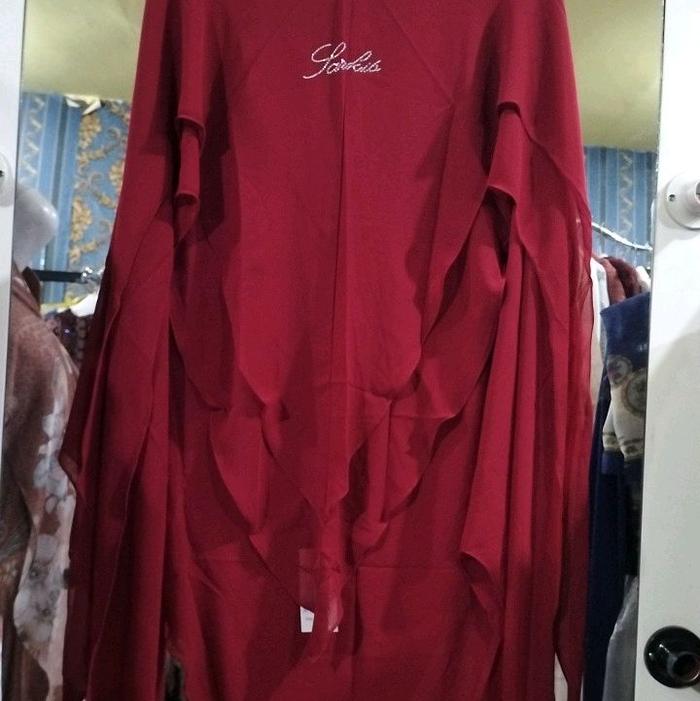khimar sarkis Muslim Syari Kerudung Instan Jilbab Ceruty