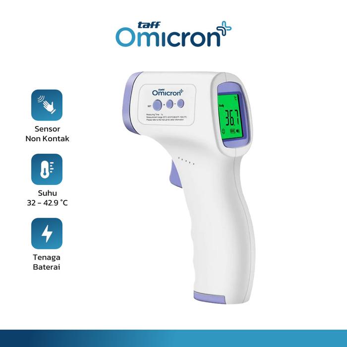 TaffOmicron Thermogun Thermometer Tembak Suhu Badan Infrared - AD801 Digital Akurat Kening