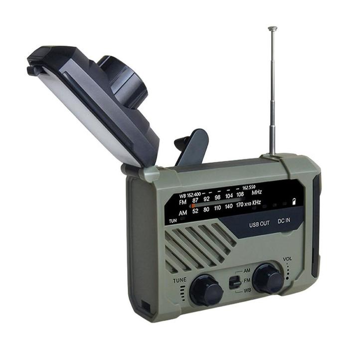 2000mAh NOAA Emergency Weather Radio LED Flashlight &