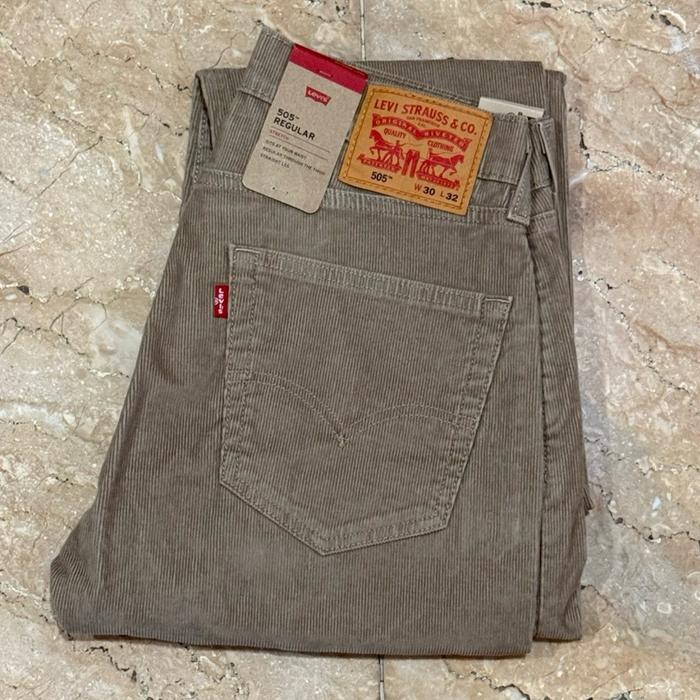 Celana Jeans Pria 505-1397 Reguler Fit Corduroy Cream - Celana Jeans Branded - 100% Original