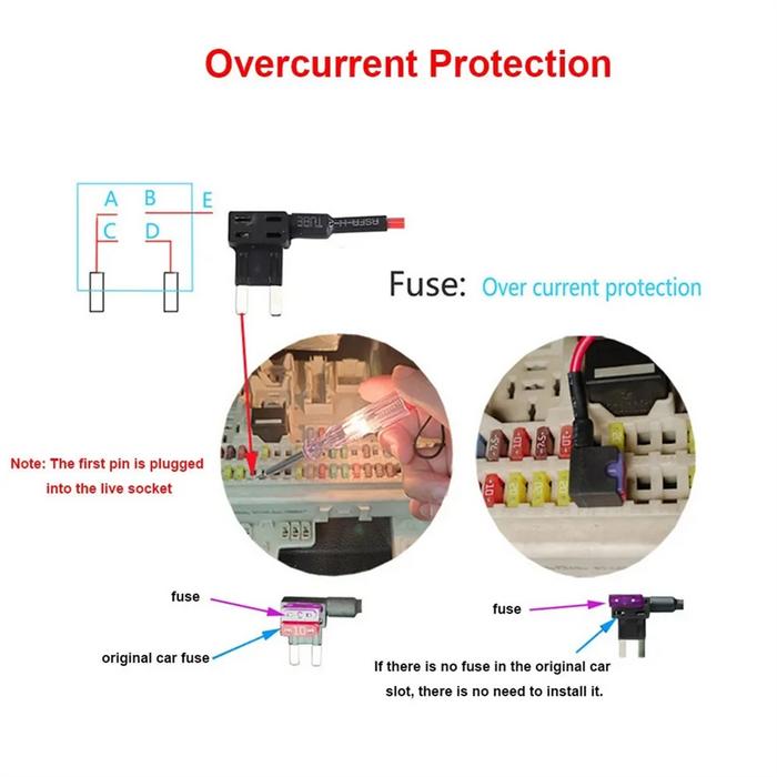For 70mai Hardwire Kit UP03 Only Type-C Port for 70mai A810 X200 Omni M500 24H Parking Monitor Power