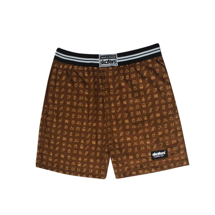 Boxer Skaters Printing Coklat XK024