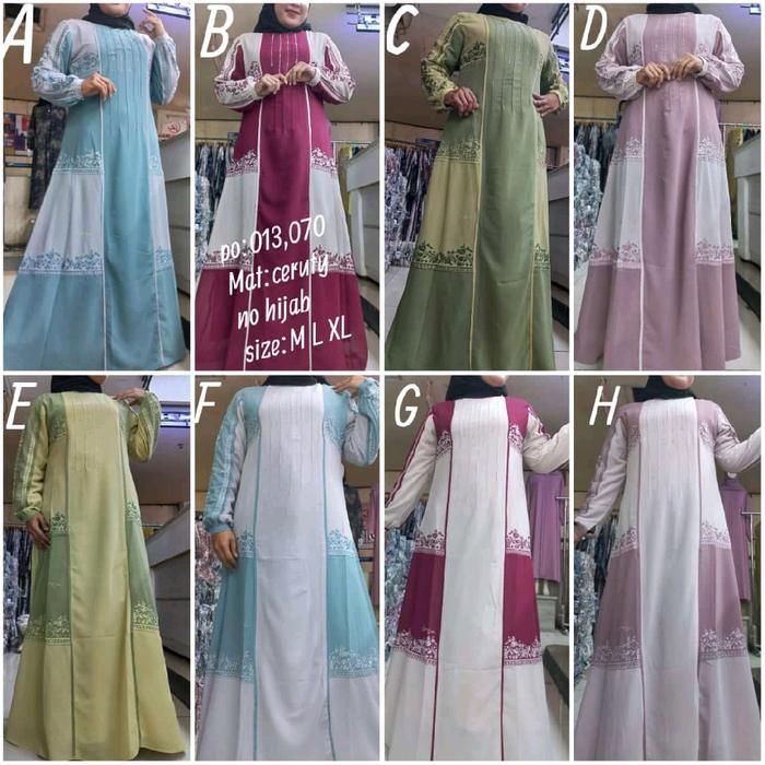 GAMIS LAROSA 13.070  /  DRESS GAMIS LAROSA BUSANA MUSLIM /  DRESS ABAYA LAROSA BORDIR  / DREES CANTI