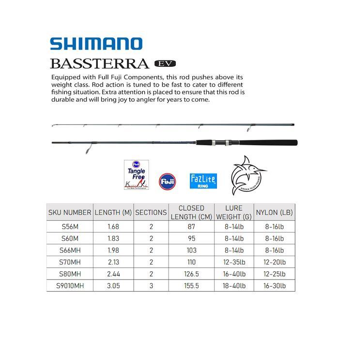 Shimano Bassterra EV Rod Joran Pancing Empang Kolam Danau Sungai
