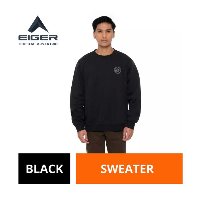 Sweater Pria Eiger Original Hijau Katun Mens Long Road 1.0 Sweater