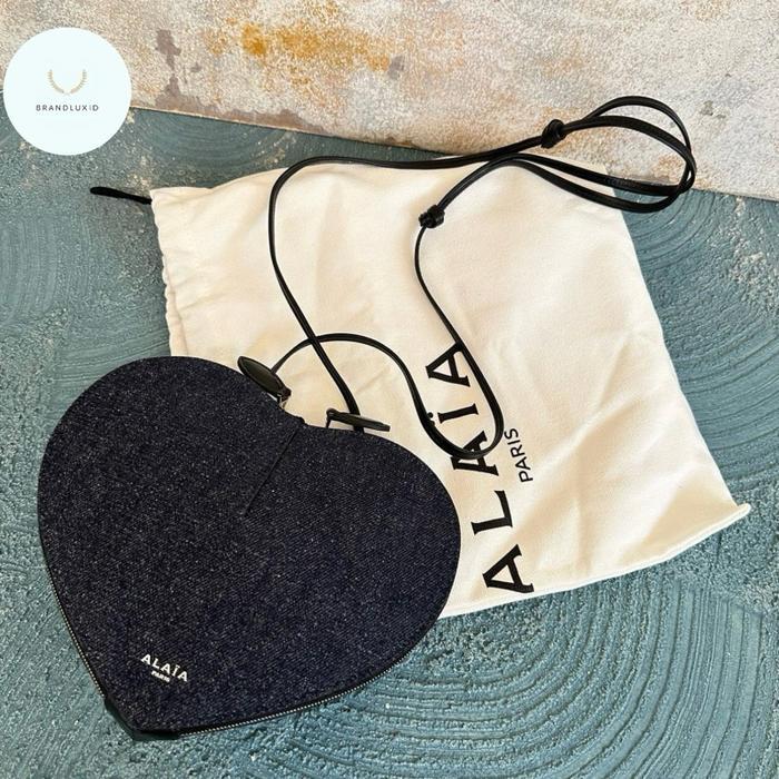 ALAIA COEUR BAG DENIM BAG