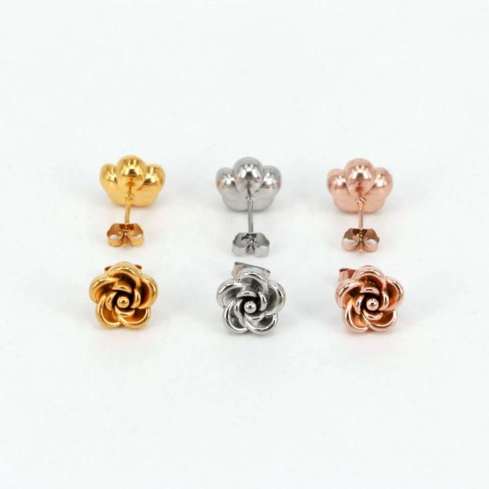nting tindik/tusuk titanium fashion bunga mawar