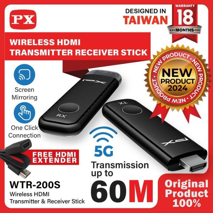 PX Wireless Audio Video Transmitter Receiver Extender PX WTR-200S