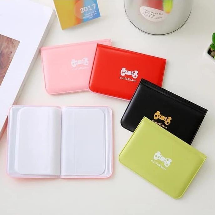 Dompet Kartu Mini Ribbon Warna Warni Impor Korea Atm card Id nama pita case holder lucu tempat ribon