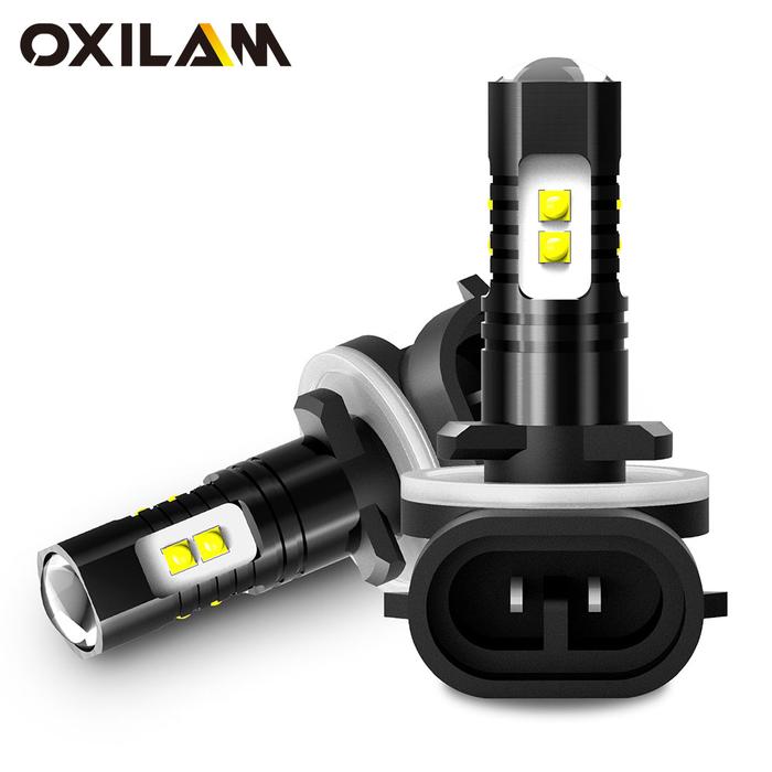 2 Buah Lampu Kabut LED 881 H27W/2 H27 Nirkabel 6000K Putih 1400LM