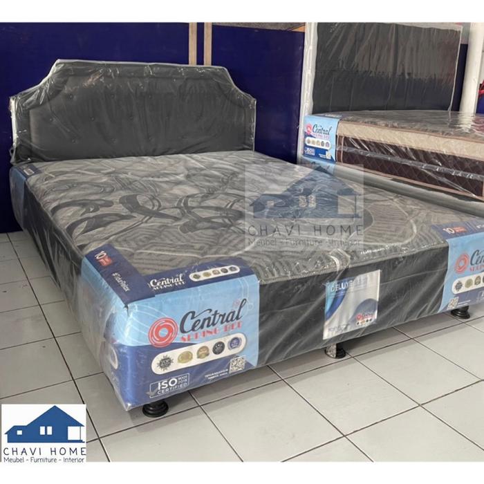 set new springbed multibed central deluxe spring bed original 100% lengkap dengan sandaran