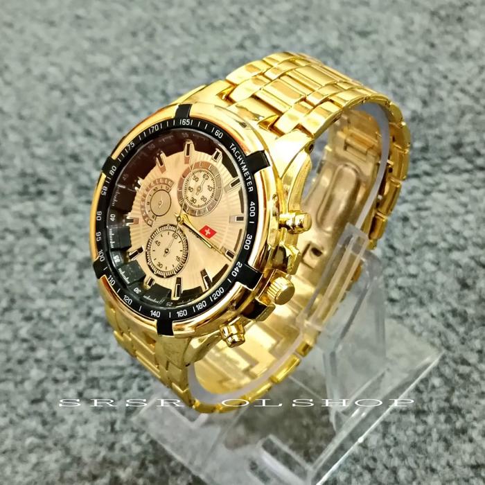 JAM TANGAN PRIA STAINLES STELL FULL GOLD-JAM TANGAN PRIA WARNA GOLD/EMAS