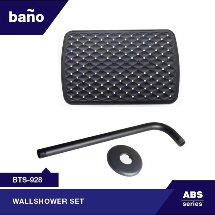 Wall shower bano hitam / Kepala shower hitam