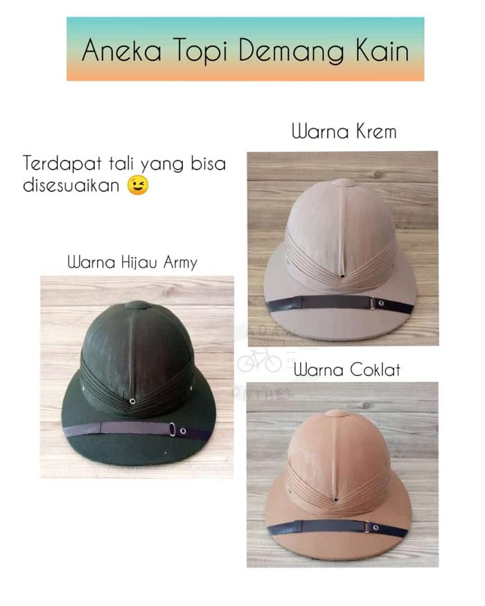 TOPI ONTHEL - TOPI POLKA - TOPI KLASIK ERA KOLONIAL - TOPI KAIN TERMURAH