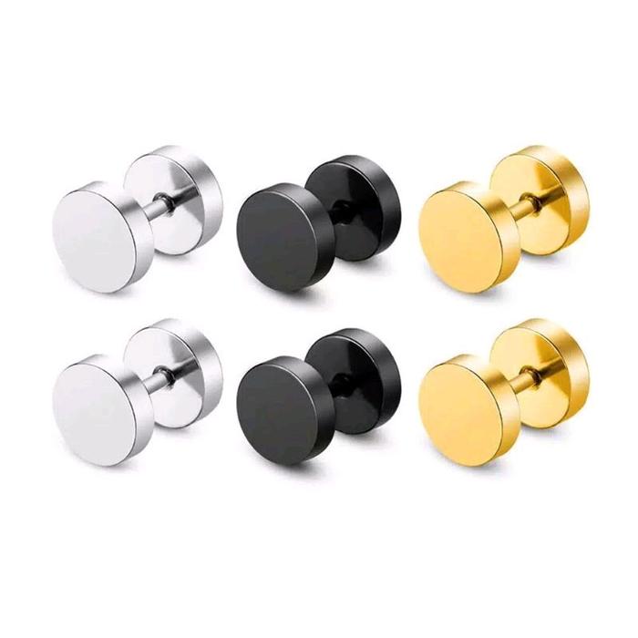 ANTING PRIA DAN WANITA TINDIK BAHAN TITANIUM ANTI KARAT Earrings SEPASANG anting magnet pria tiffany