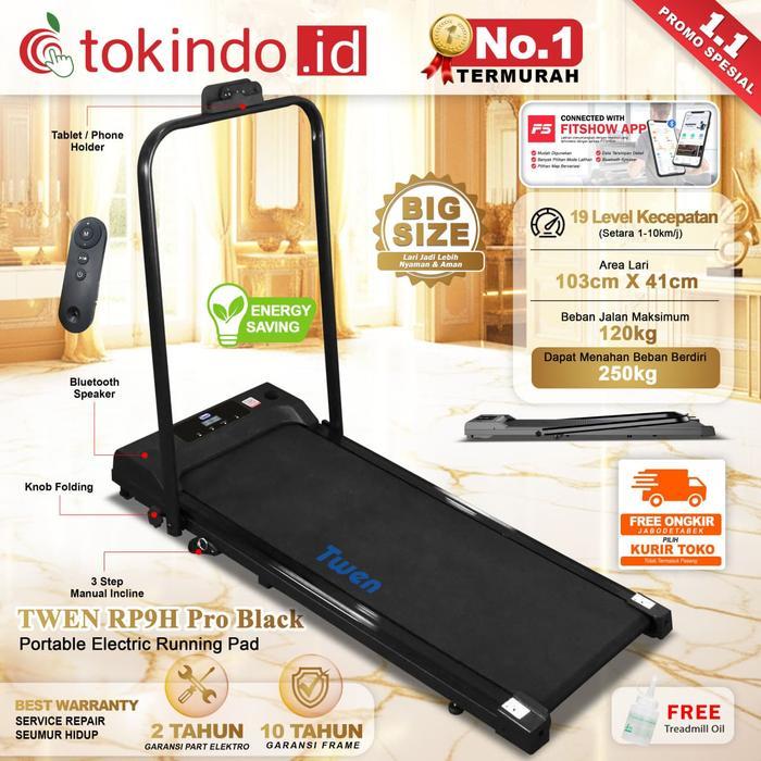 promo - twen rp7s new rp7sh new ismart plus rp8h+ rp8h pro rp9h treadmill listrik treadmill portable