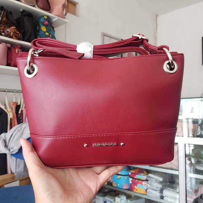 Tas Chamarra Dark Red Sophie Paris Promo Blacky Qisya Viene
