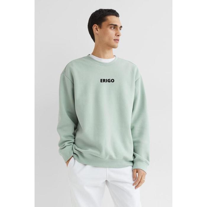 Applause - Sweater Crewneck Cowok Erigo / Sweater Erigo Hitam Pria Wanita / Crewneck Erigo Distro Mu