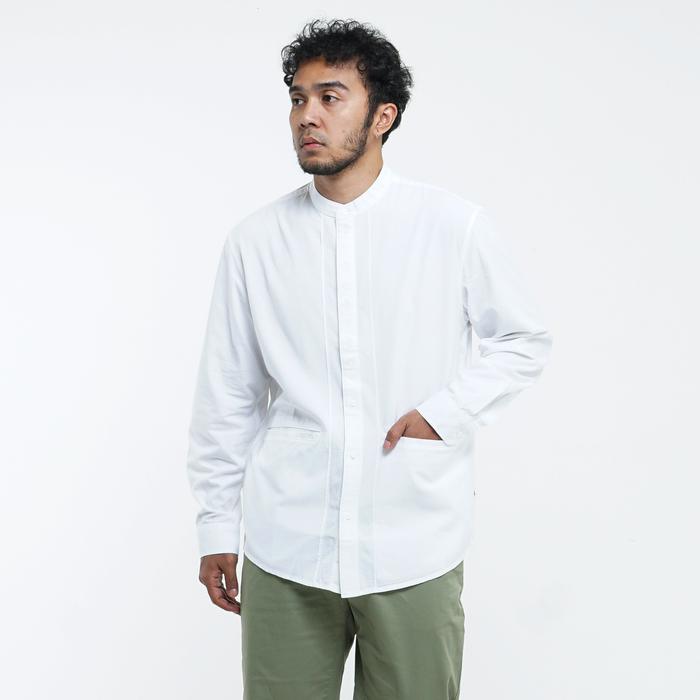 MGEE Baju Koko Original - Baju Koko Lengan Panjang Pria Original MGEE Autus CKRR 063 White Baju Musl