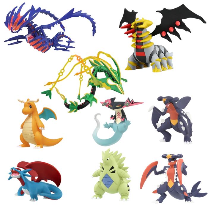 Original TAKARA TOMY Dragon Type Pokemon Figures Dragapult Salamence Giratina Eternatus Model Pokemo