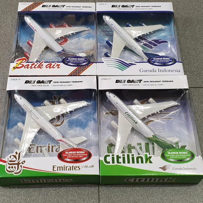 Diecast Pesawat Terbang Citylink Miniatur Citylink Airplane garuda batik air emirates