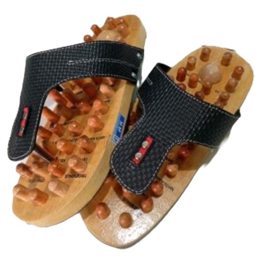 Sandal Jepit Refleksi Kayu bakiak untuk yang suka pegal pegal sering kesemutan kebas rematik asam ur