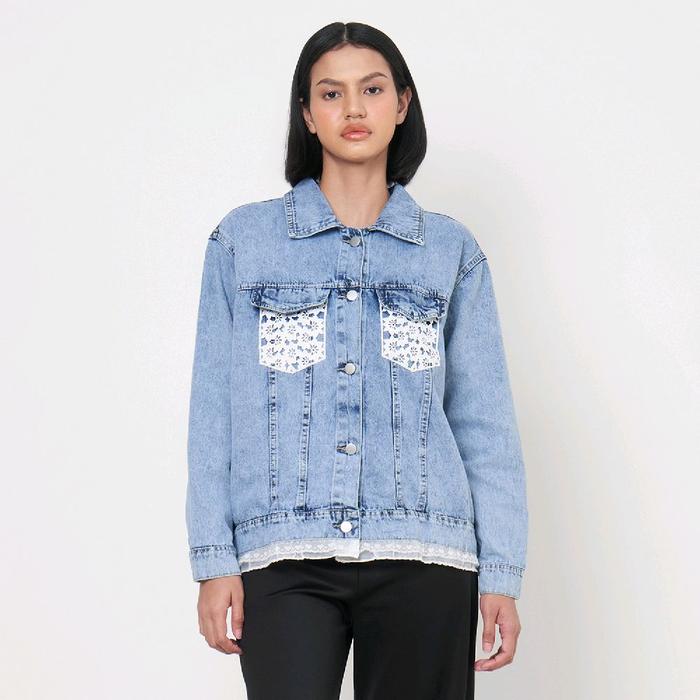 Jaket Jeans Wanita - Jaket Oversize Wanita | Leafi Jacket