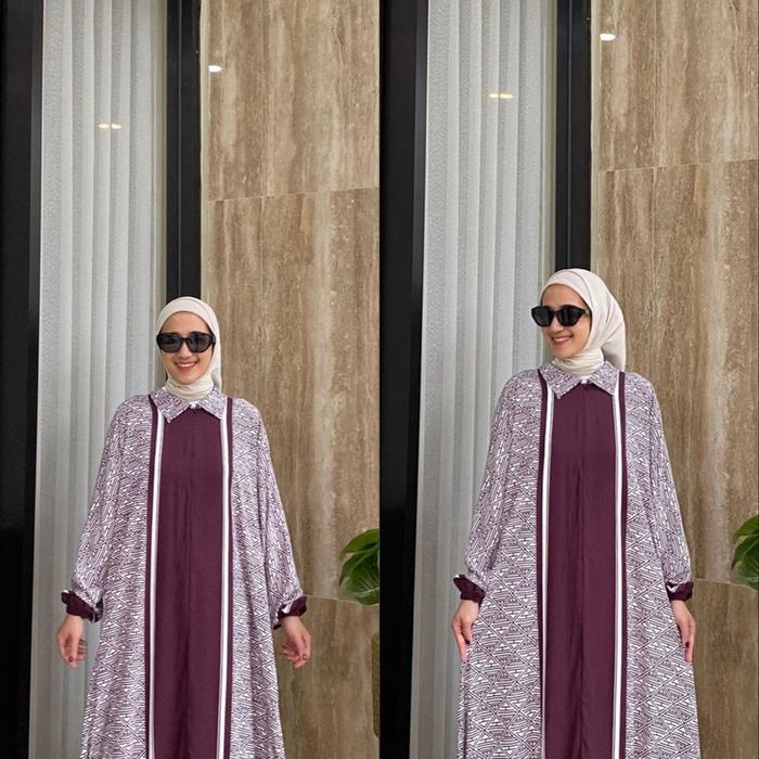 Slavina dress gamis rayon Nyaman Panjang Wanita Muslim Gamis simple