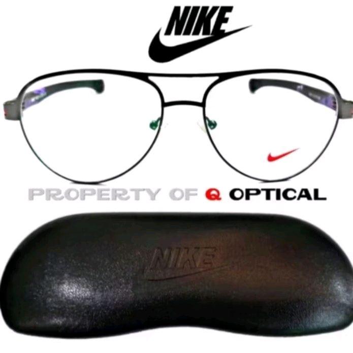 Frame Kacamata Minus Pria Wanita Titanium Metal Nike MAGNET s54 Gun Smoke/Grey - Aviator Vintage Mod