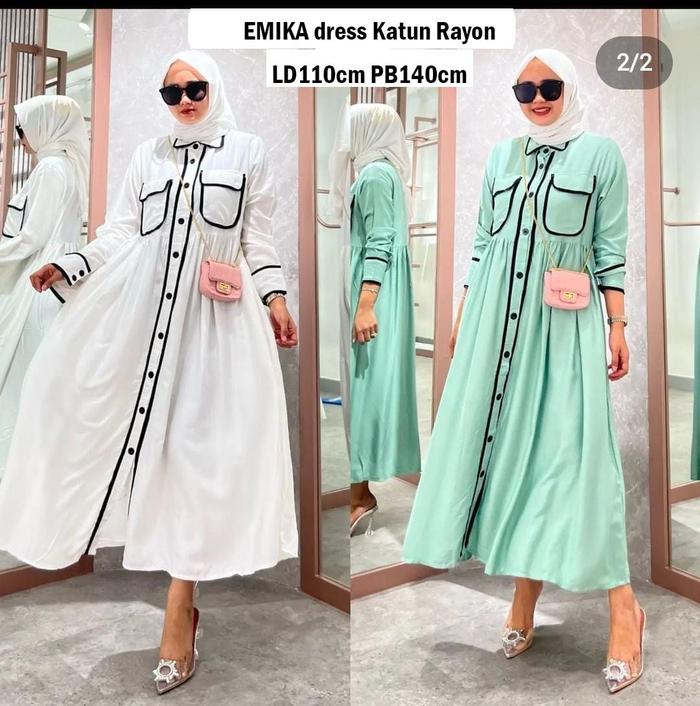 EMIKA Dress Bahan Katun Rayon