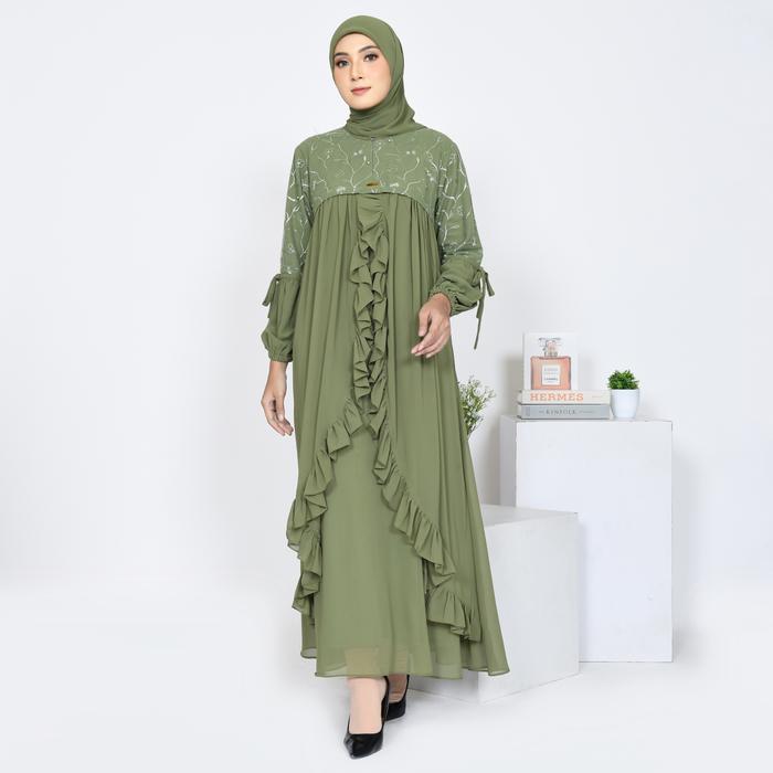 Gamis rumbay premium JUMBO ceruty babydol set hijab