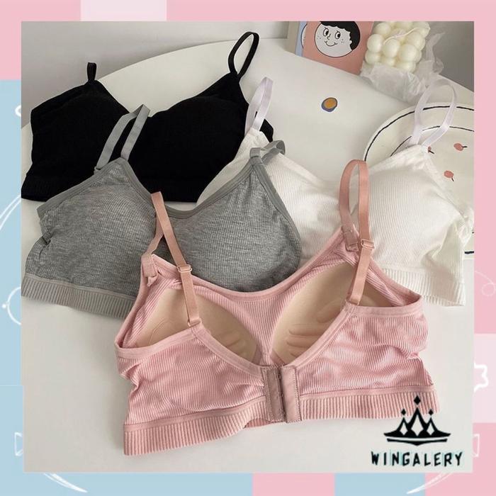 WINGALERY Bra O Bra Wanita BH Cewek Tanpa Kawat BH Import Wanita 1126