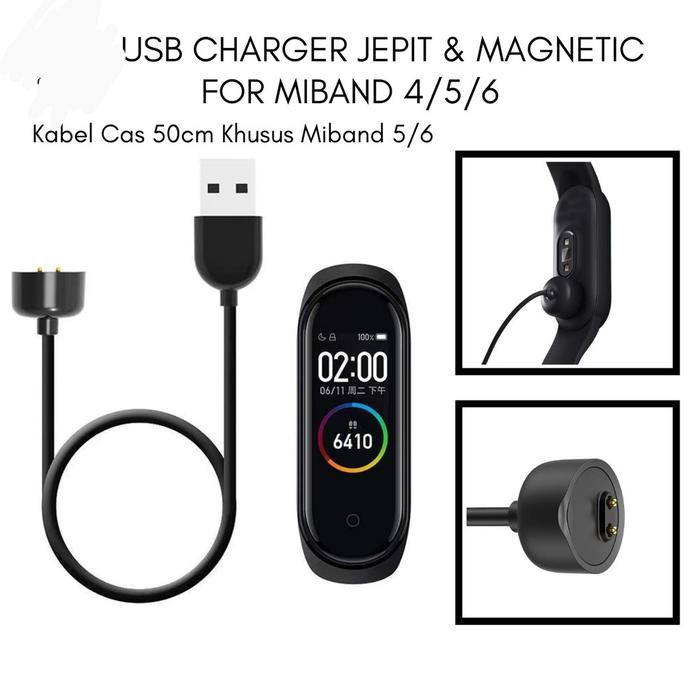 Xiaomi Mi Band 4/5/6/7 Kabel USB Charger Magnetic Kabel Pengganti  USB Charger