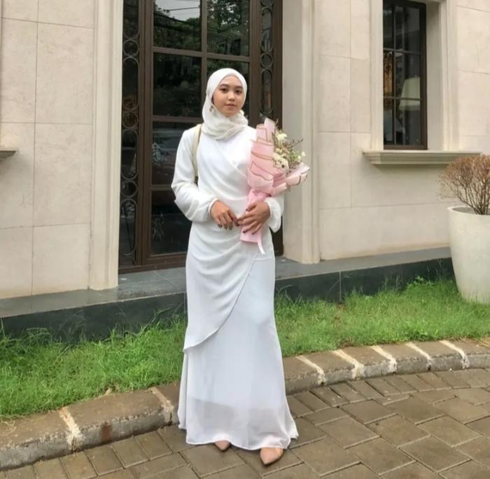 Dress Free Set Hijab Gamis Wanita Malaysia Press Body Simple Elegan Remaja Dewasa Jumbo Busui Frendl