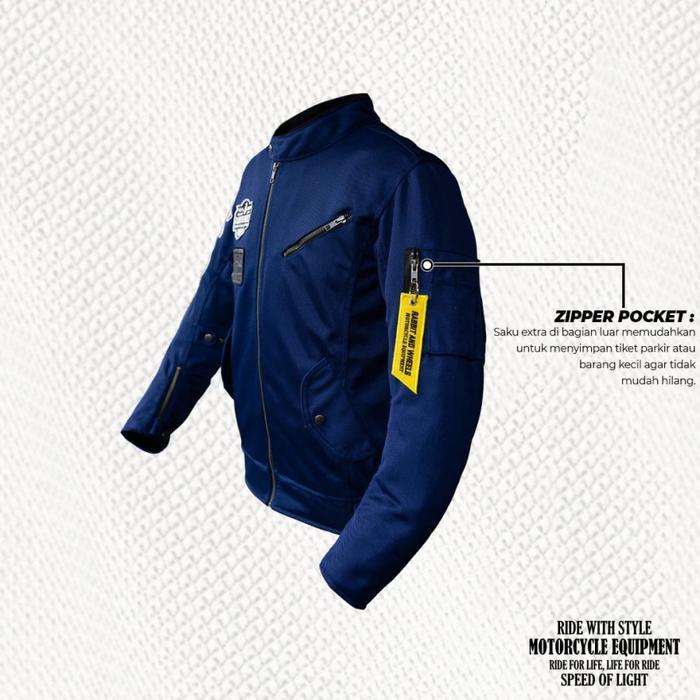 JAKET RABBIT AND WHEELS REGULER BASIC NAVY