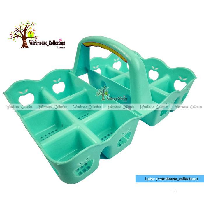 per 2bj Tempat aqua plastik/keranjang Aqua Gelas 12 Lubang/16 Lubang/20 lubang/ tempat botol aqua wa
