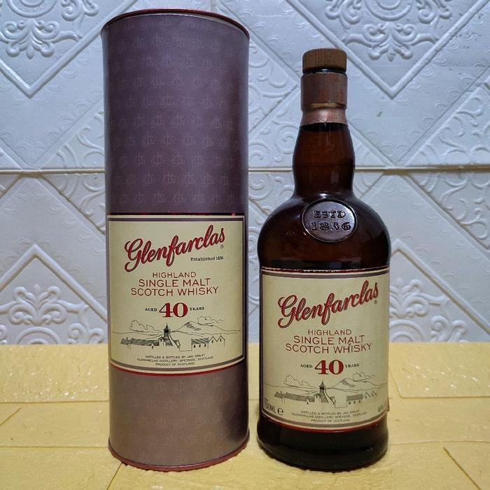kileksi botol bekas GLENFARCLAS 40, 700ml + box