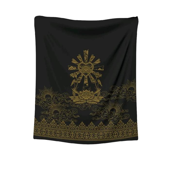 Sarung Primisima PSHT SH Terate Hati Bersinar Terbaru - Motif Hitam - Dewasa, Katun, Santri, Wanita,